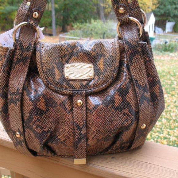 NWT Michael Kors Brimfied leather handbag purse - Picture 2 of 7